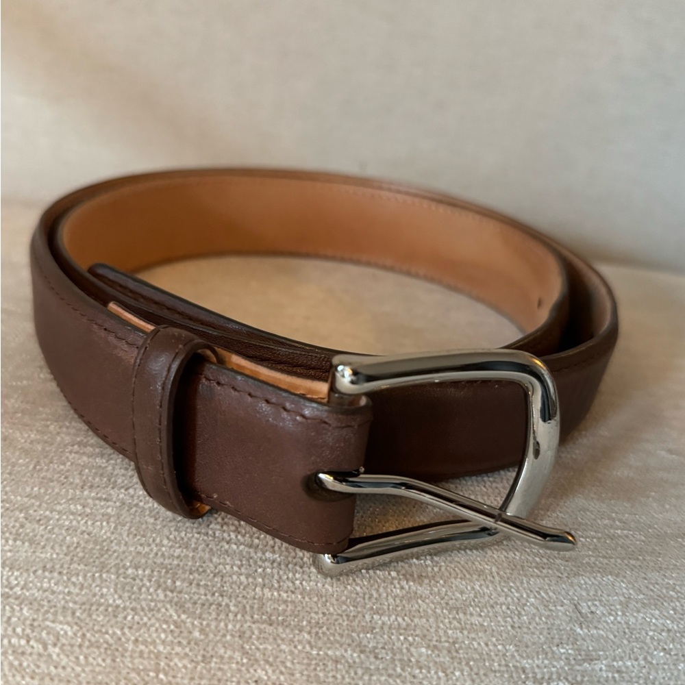 Tecovas Men's Brown Calfskin Leather Belt - 38